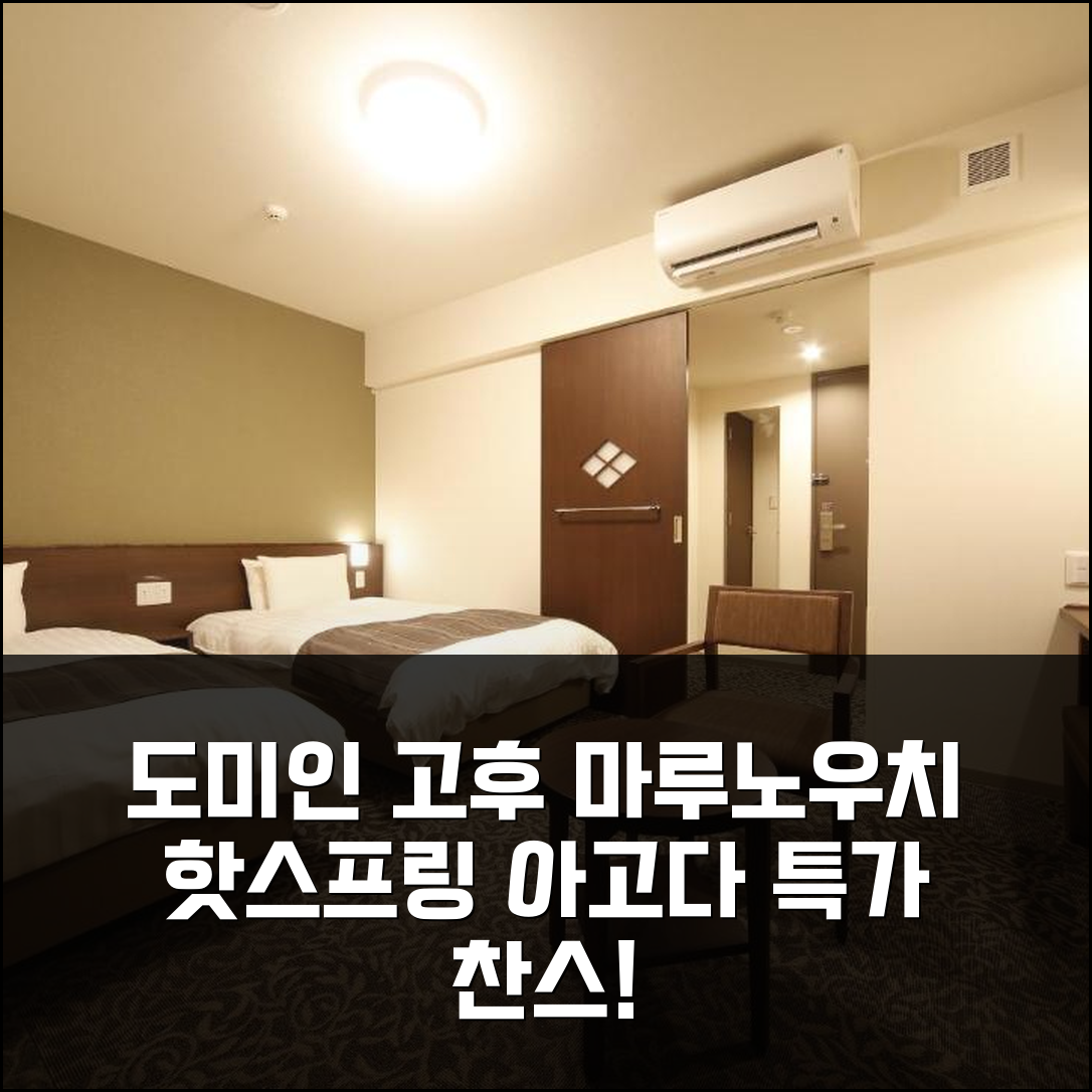 도미 인 고후 마루노우치 핫 스프링 아고다 예약 후기, 고후 인기호텔 할인!