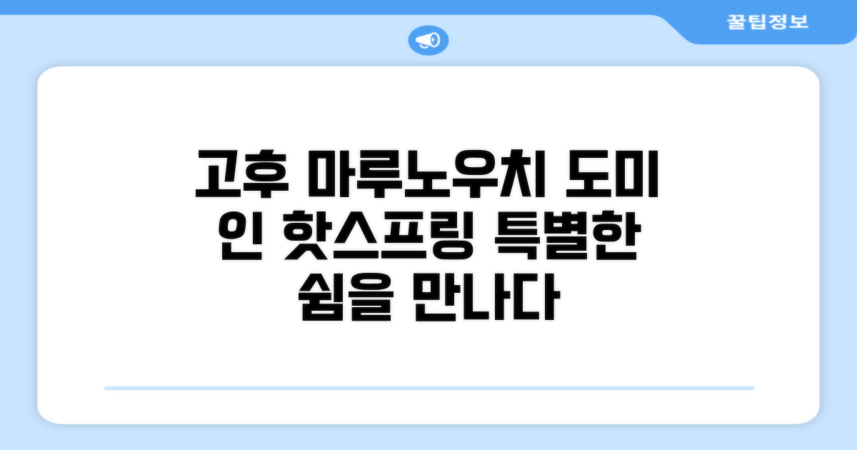 🌟 고후에서 만난 도미 인 고후 마루노우치 핫 스프링