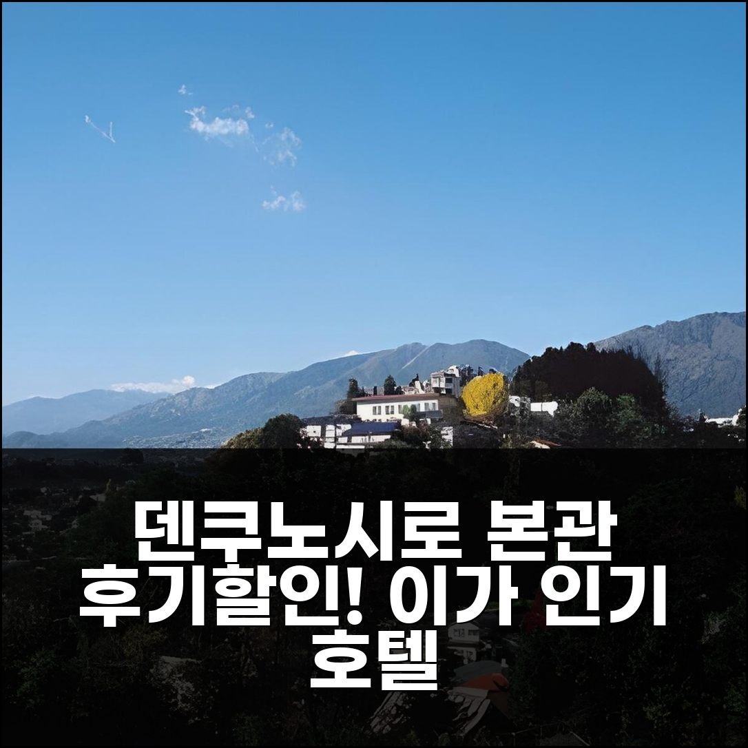 덴쿠노시로 산기테이 본관 아고다 예약 후기, 이다 인기호텔 할인!