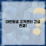 대한항공 고객센터 전화번호 | 대한항공 예약 상담 연결