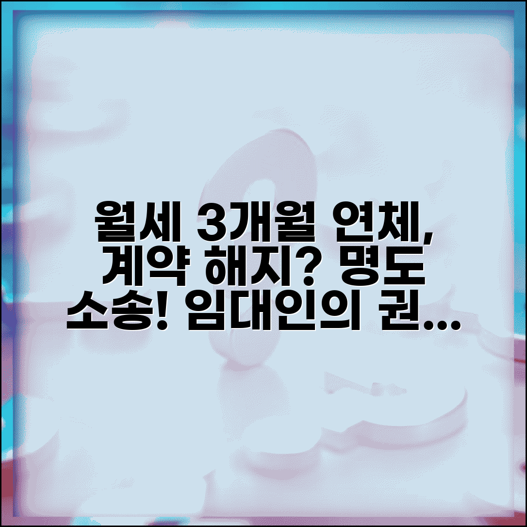 월세 연체 3개월 계약해지 | 월세 3개월 연체시 임대차계약 해지와 명도소송