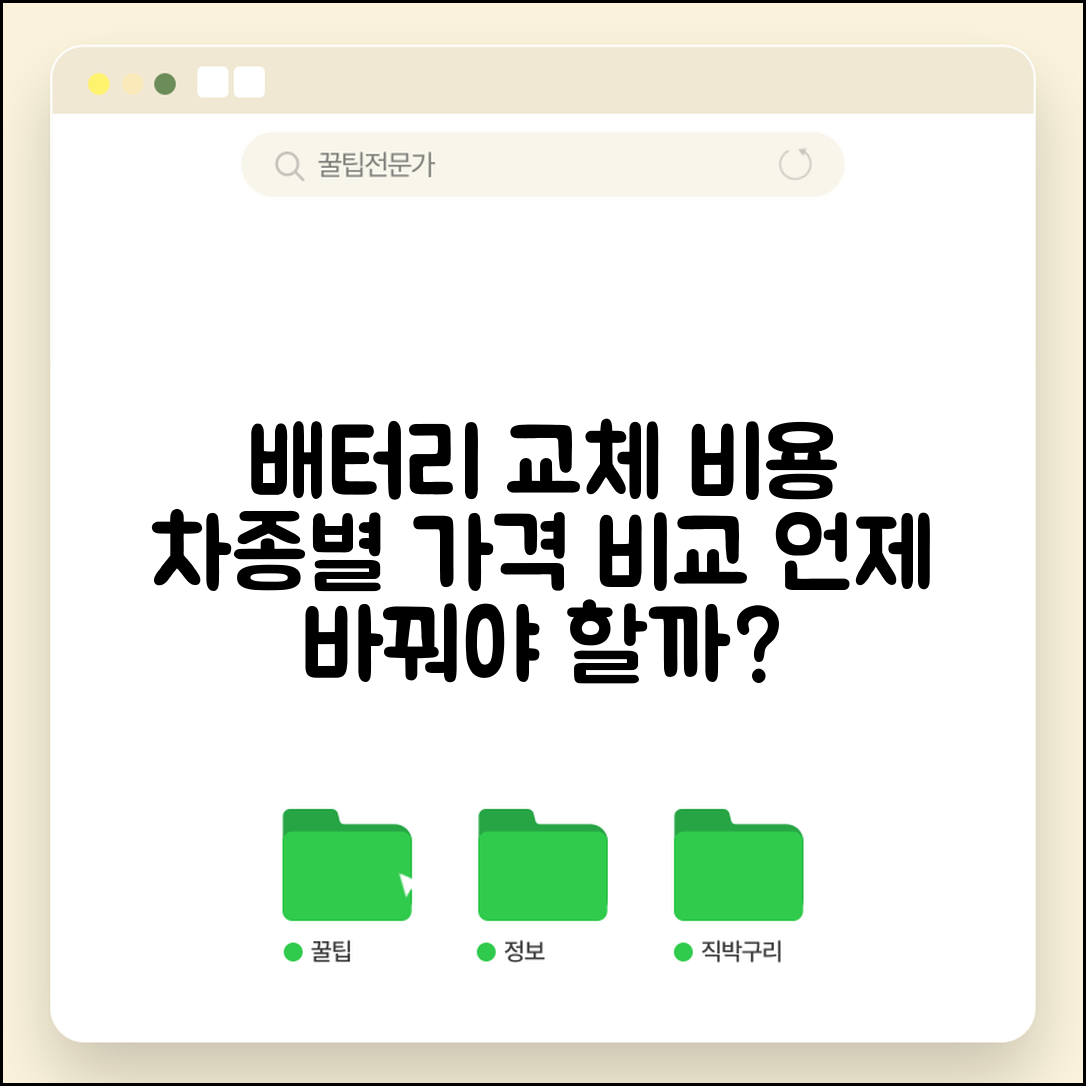 자동차 배터리 교체 비용 브랜드별 | 자동차 배터리 수명 교체 시기 가이드