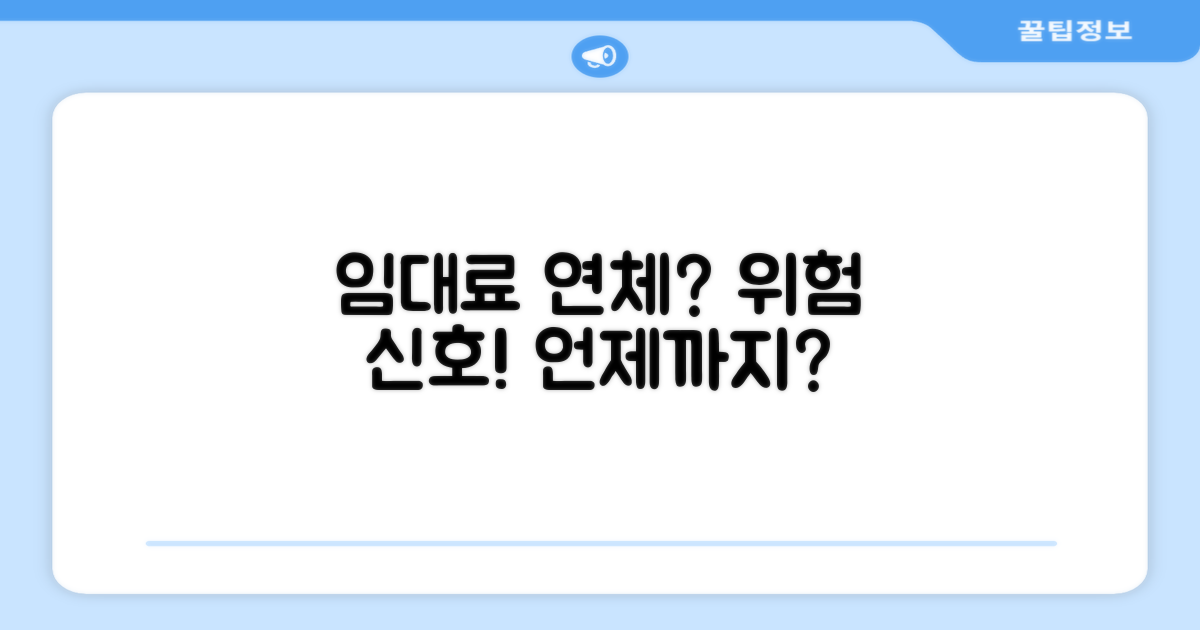 임대료 연체, 언제까지 괜찮을까