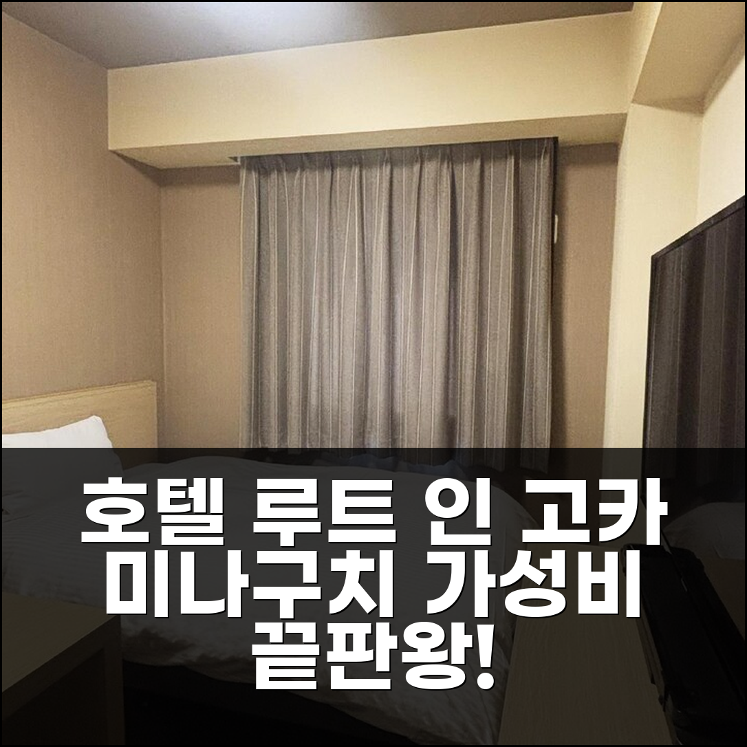 호텔 루트 인 고카 미나구치: 가성비 분석