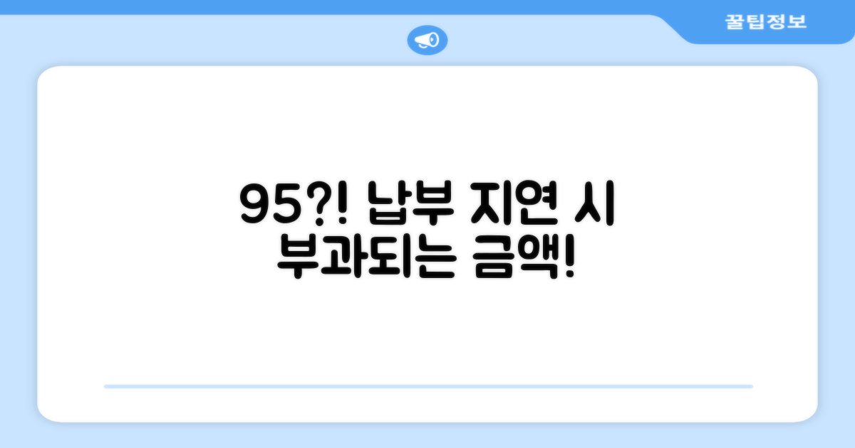 95%! 납부 지연 시 부과되는 금액