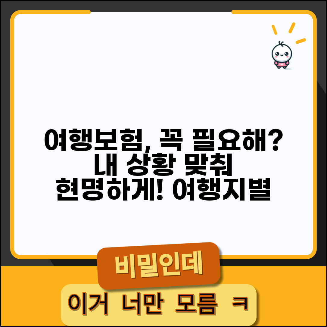 여행자보험 필요한가 가입 판단 | 여행지 의료비 수준과 개인 상황 고려한 가입 기준