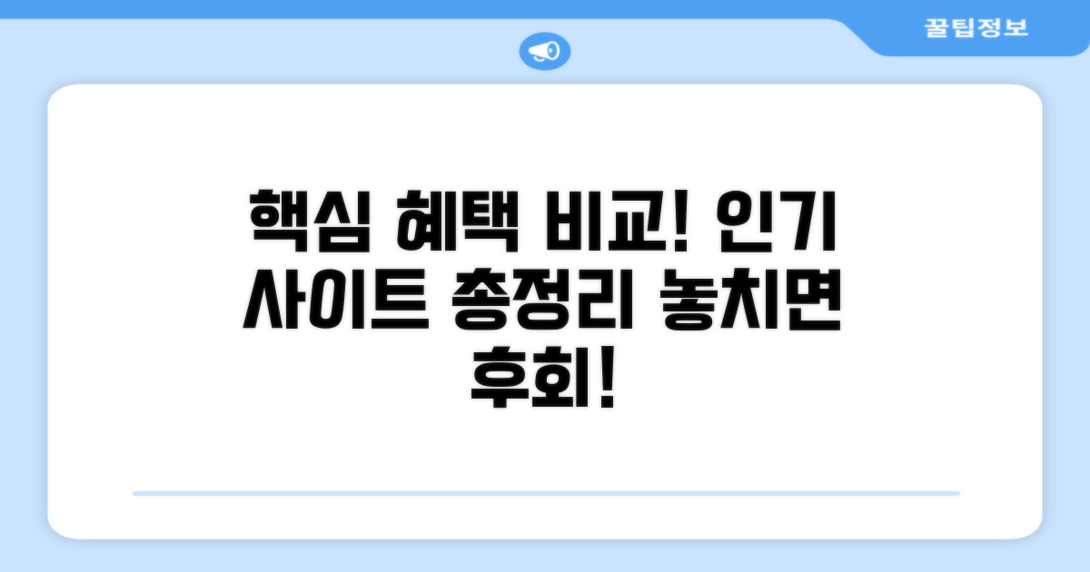 인기 사이트 혜택 비교 분석