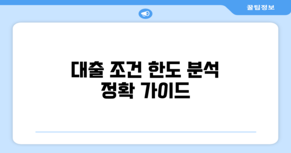 대출 조건과 한도 완벽 분석