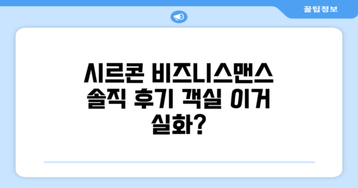 시르콘 비시니스맨스 인 객실 솔직 후기