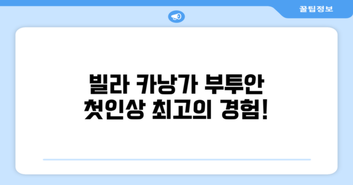 빌라 카낭가, 부투안에서의 첫인상