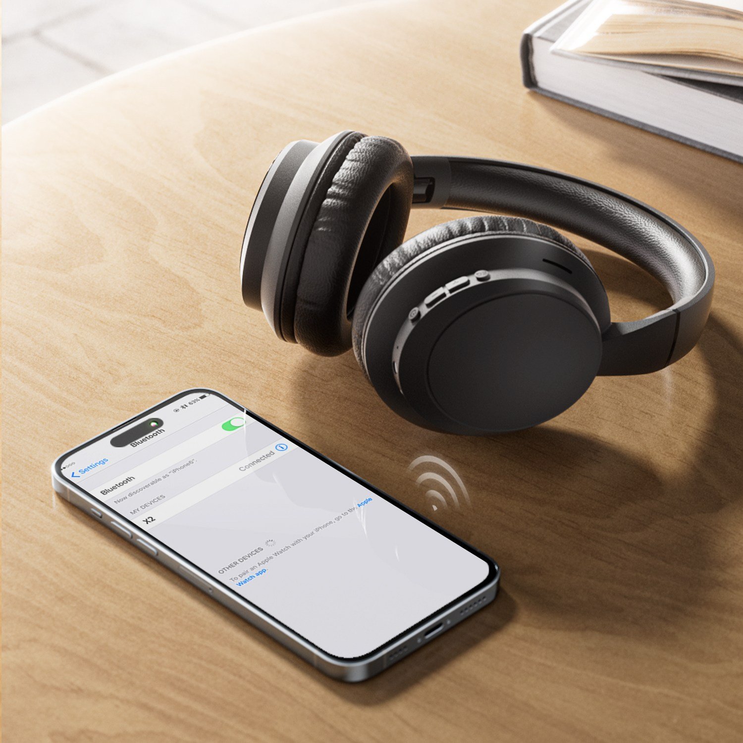 DAICOO 무선 노이즈 캔슬링 C타입 블루투스 5.4 헤드폰, X2, 블랙할인 상세 이미지 2