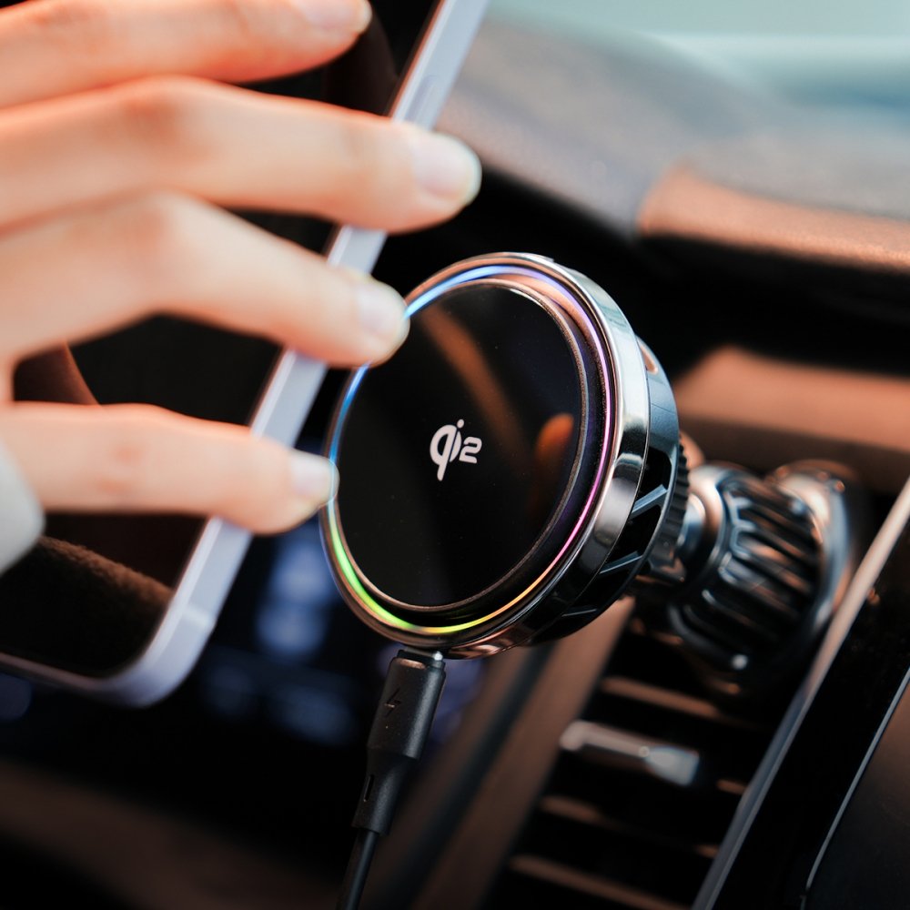 Qi2 맥세이프 차량용 거치대 냉각 쿨링 펠티어 고속 무선 충전기 파워M 오토 상세 이미지 1