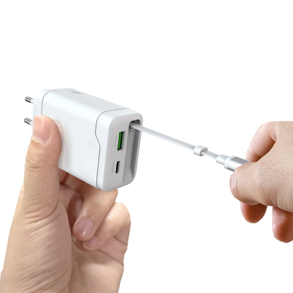 65W GaN 2포트 C타입 케이블 일체형 PD PPS 초고속 충전기 볼트65 상세 이미지 1