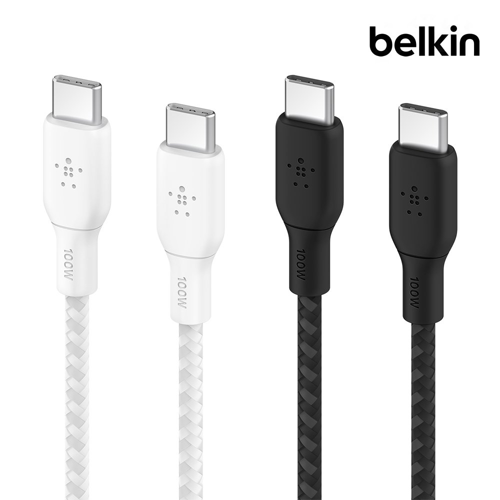 벨킨 부스트업 브레이디드 100W C to C타입 초고속 충전 케이블 PD 2미터 CAB014bt2M 아이폰17 16 갤럭시 S26 S25 아이패드 맥북 노트북 충전 상세 이미지 1