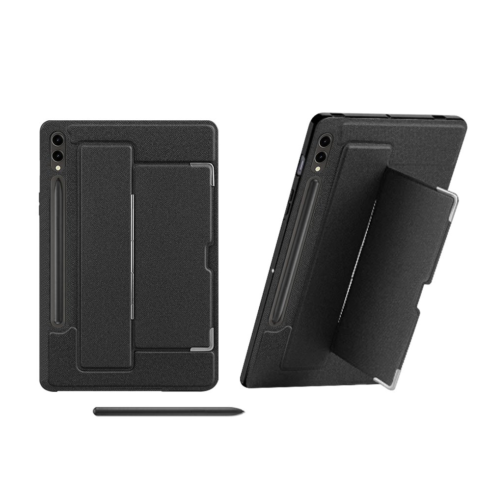 갤럭시탭 S9 FE 플러스 케이스 범퍼 세로 거치 킥스탠드 킥쉘 블랙, 탭 S9 FE+/S9+ 상세 이미지 2