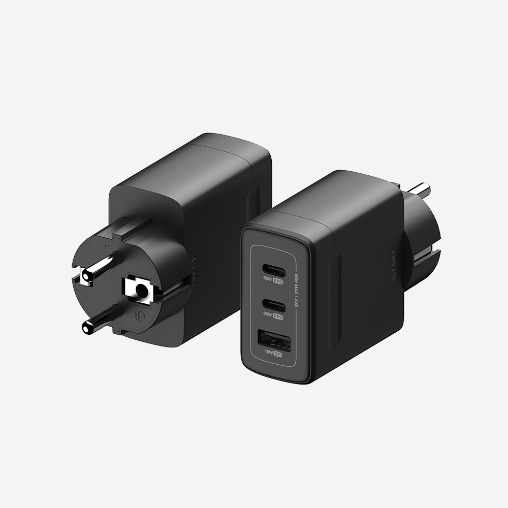 PD 3.2 65W AVS GaN 접지 멀티 초고속 충전기 GB652 블랙 상세 이미지 1