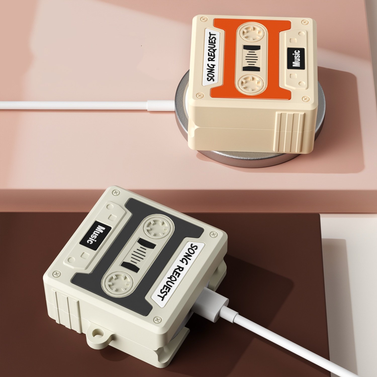 갤럭시 버즈4 프로 케이스 레트로 카세트 커버 카라비너 세트 호환 상세 이미지 1