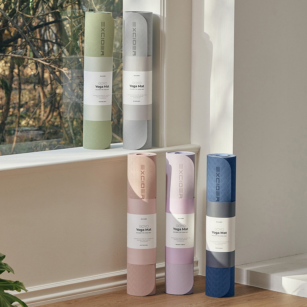 엑사이더 고요 TPE 요가매트 8mm 와이드 운동 헬스 메트 홈트 상세 이미지 2