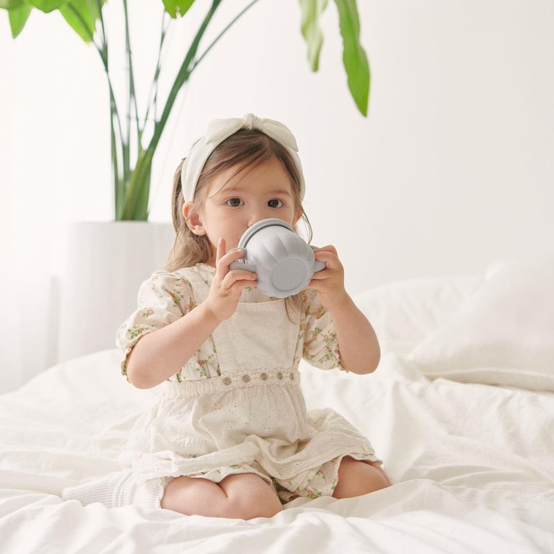 티지엠 호박단지 역류방지 양손컵 자기주도 이유식 아기컵 빨대컵 세척솔포함 상세 이미지 1