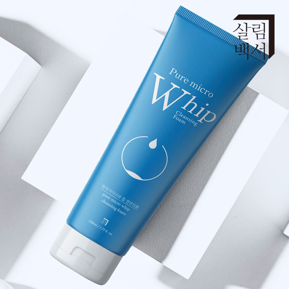 살림백서 퓨어 마이크로 대용량 휩 폼클렌징 저자극 지성 세안제 230ml, 2개 상세 이미지 2