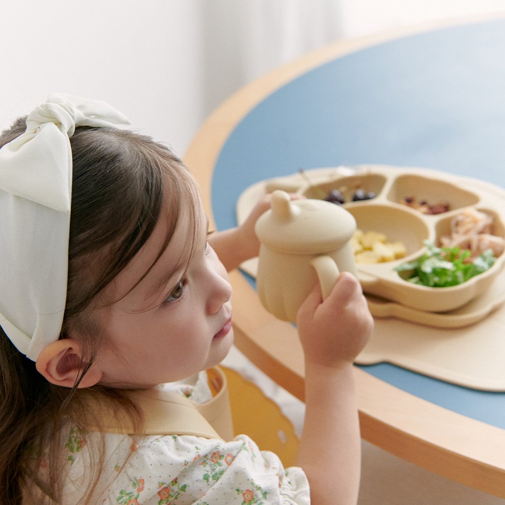 티지엠 호박단지 역류방지 양손컵 자기주도 이유식 아기컵 빨대컵 세척솔포함 상세 이미지 1