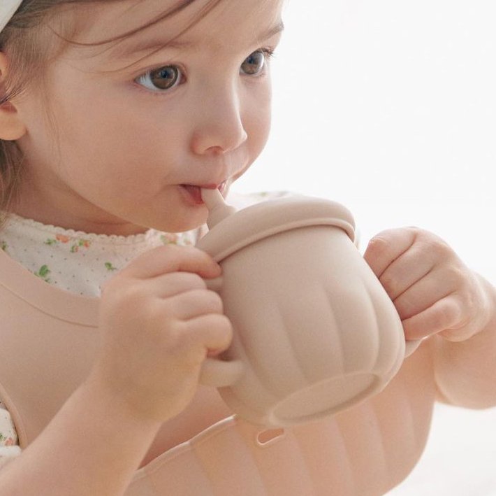 티지엠 호박단지 역류방지 양손컵 자기주도 이유식 아기컵 빨대컵 세척솔포함 상세 이미지 2