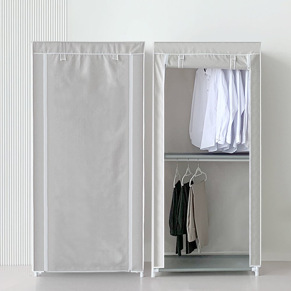 패브릭 커버 비키니 옷장 조립식 시스템 행거 드레스룸 심플 80SG 상세 이미지 1