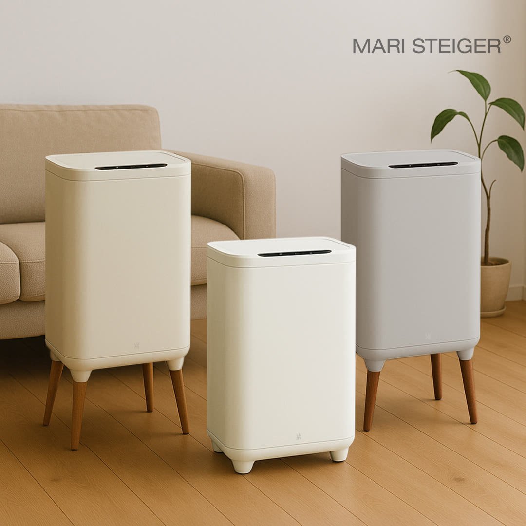 루미 자동센서 휴지통 V2 종량제 20리터 예쁜 인테리어 원목다리 쓰레기통 상세 이미지 1