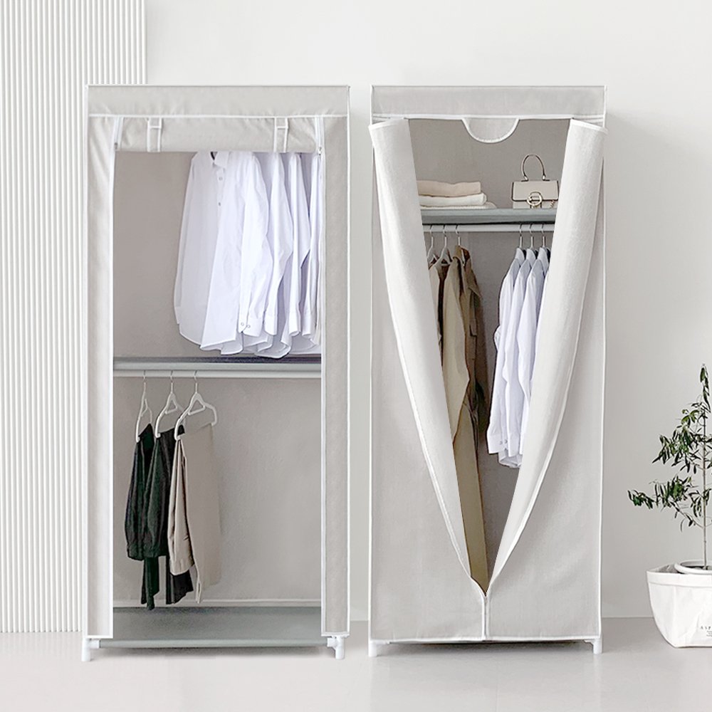 패브릭 커버 비키니 옷장 조립식 시스템 행거 드레스룸 심플 80SG 상세 이미지 2