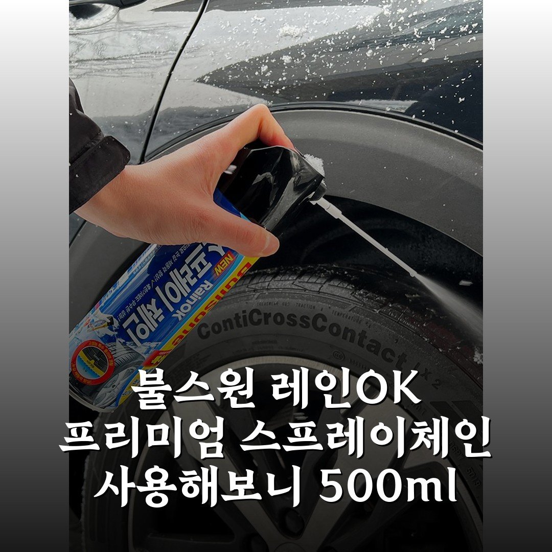 [불스원] 레인OK 프리미엄 스프레이체인 사용해보니 500ml